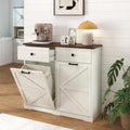 Double Tilt Out Trash Cabinet with Storage Drawers, Antique White Z5772