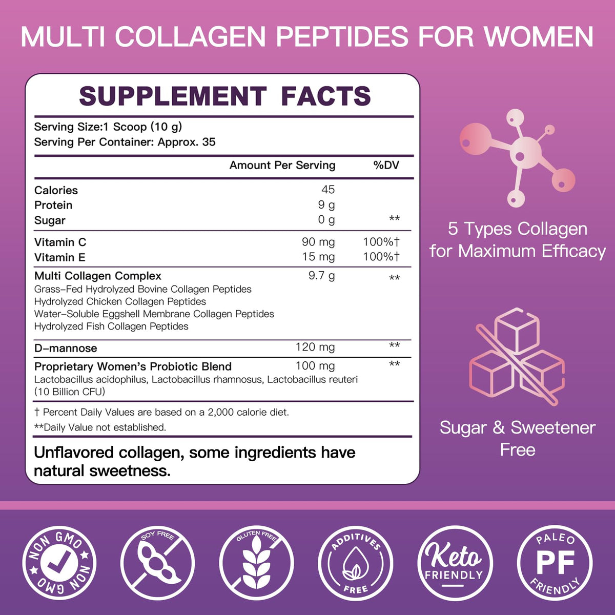 Unflavored Multi Collagen Peptides W6836