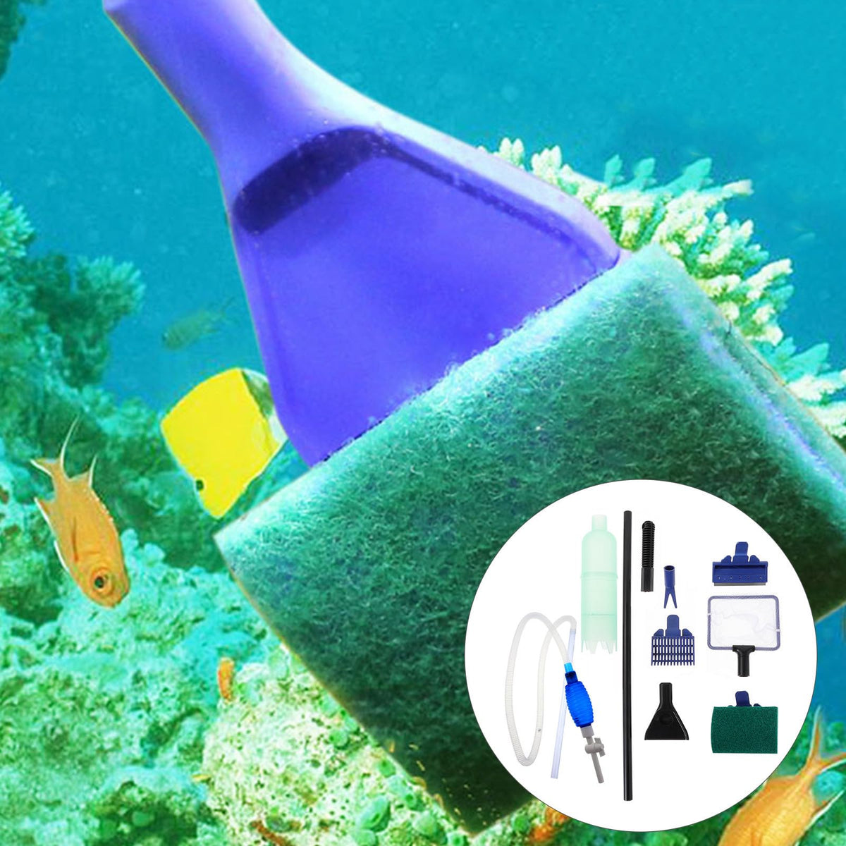 Aquarium Cleaning Tool Set with Hose and Airbag N3363