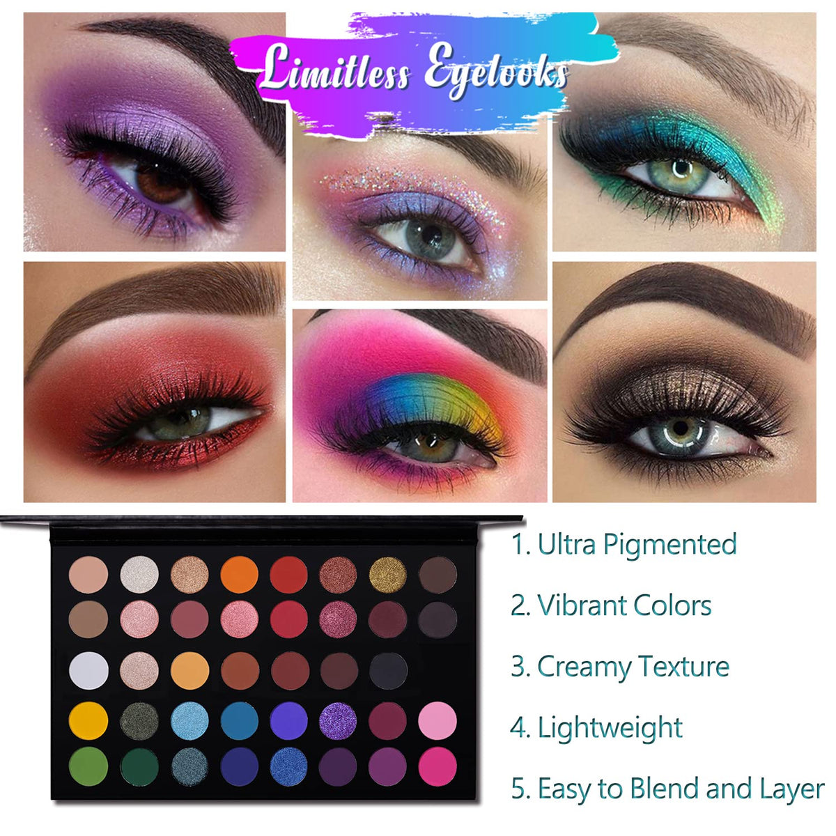40 Colors Shimmer Matte Eyeshadow Palette Z6893