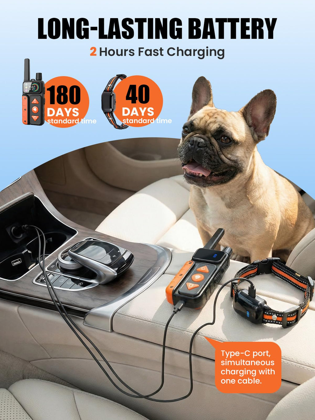 2-in-1 Dog Bark Collar & Shock Collar, IPX7 Waterproof E Collars with AI Anti-Bark/Beep/Vibration/Shock/no Shock for Small Medium Large Dog(5-120Lbs), Dog Training Collar with 3300FT Remote N3147