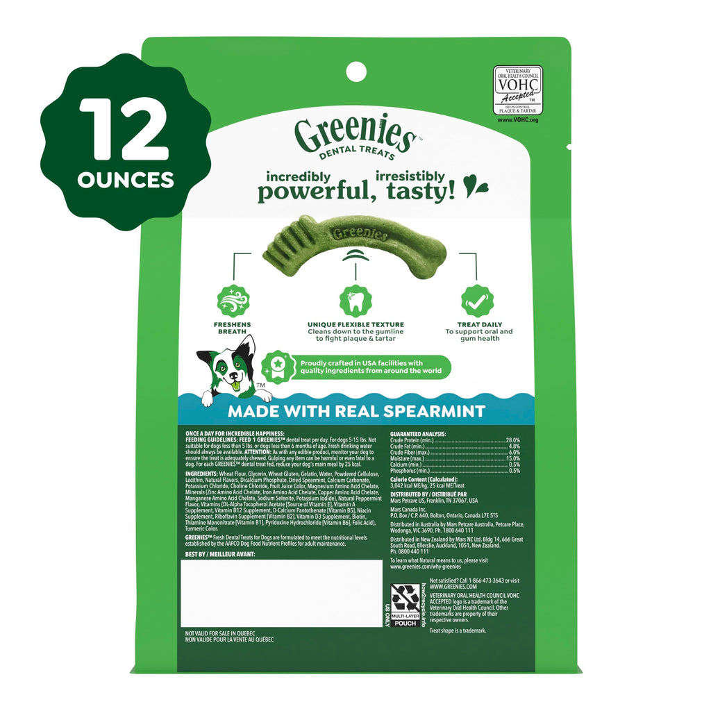 Fresh Mint Dental Dog Treats 43 Count D8030