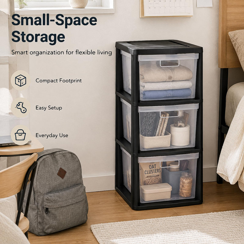 3-Drawer Plastic Storage Tower H1802