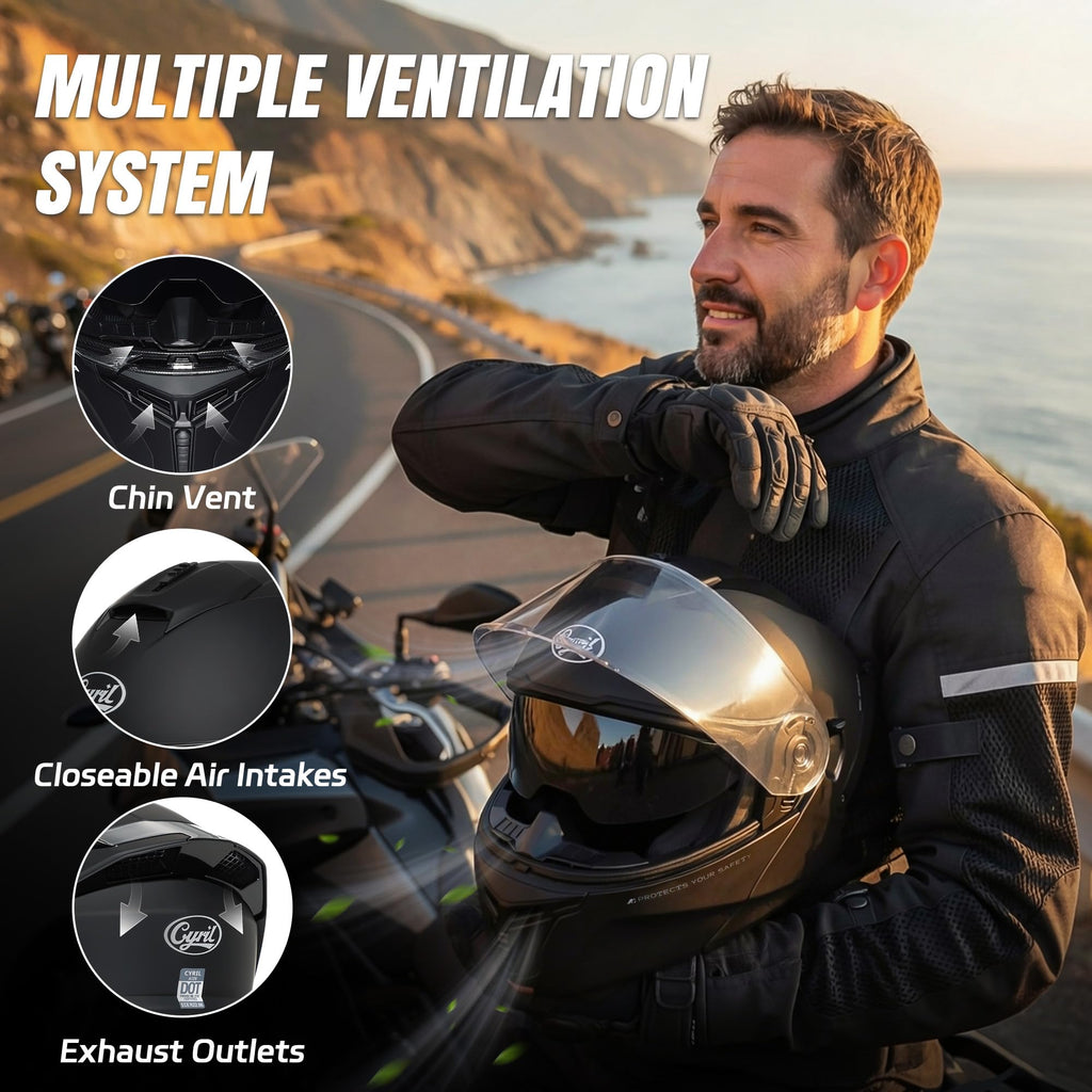 Modular Motorcycle Helmet DOT Approved N350