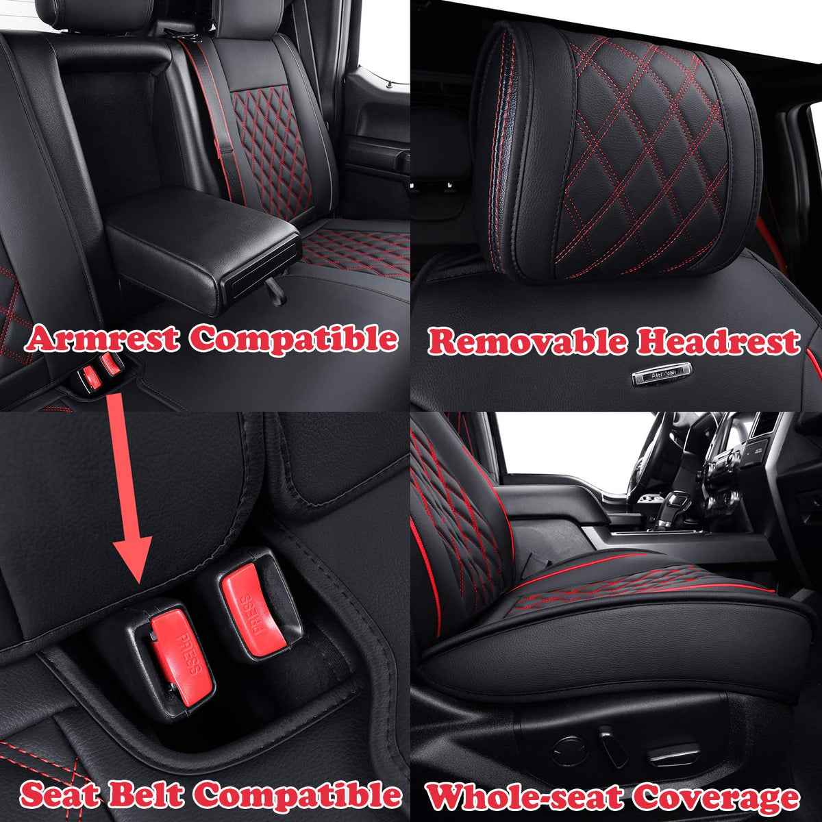Car Seat Covers Black-Red L782280