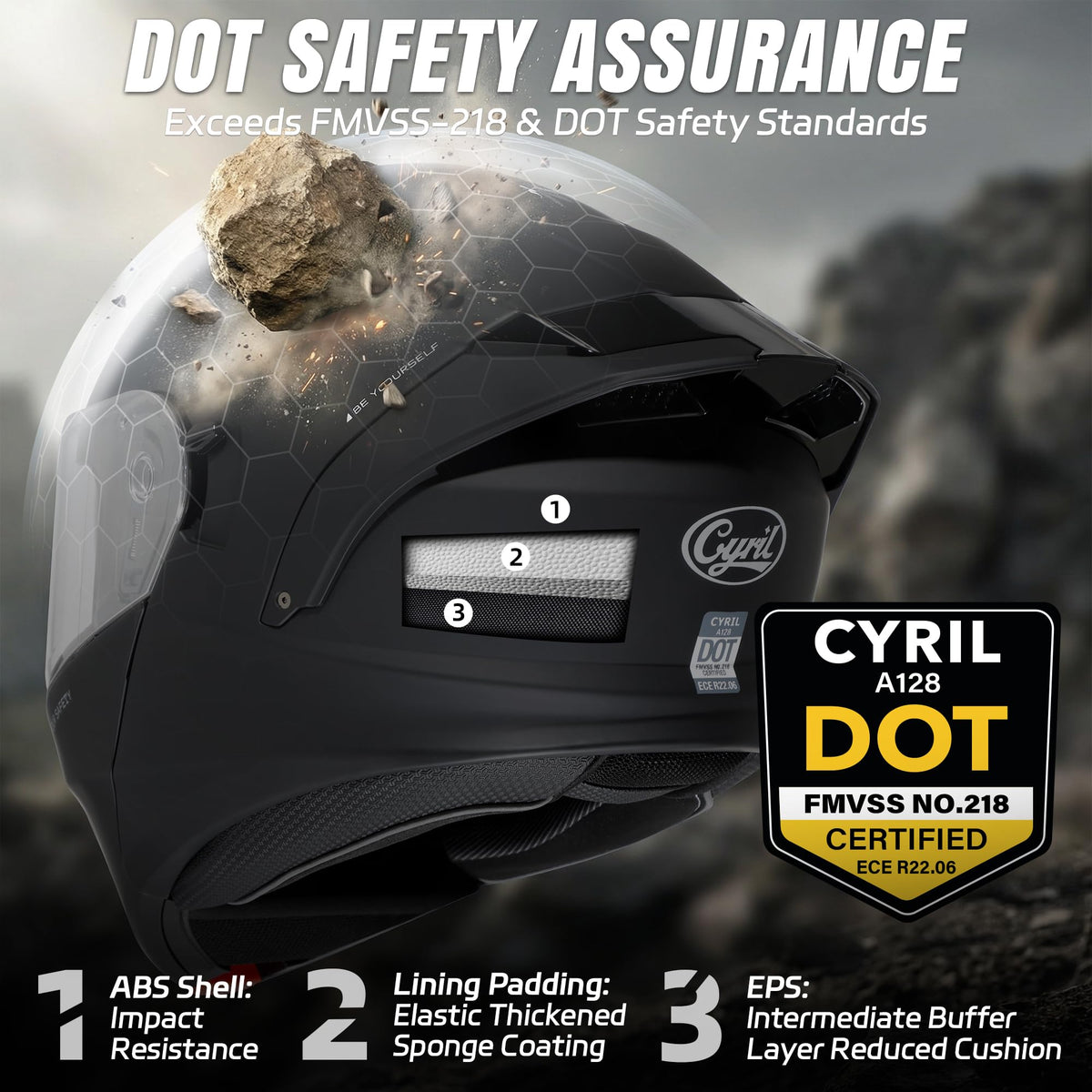 Modular Motorcycle Helmet DOT Approved N350