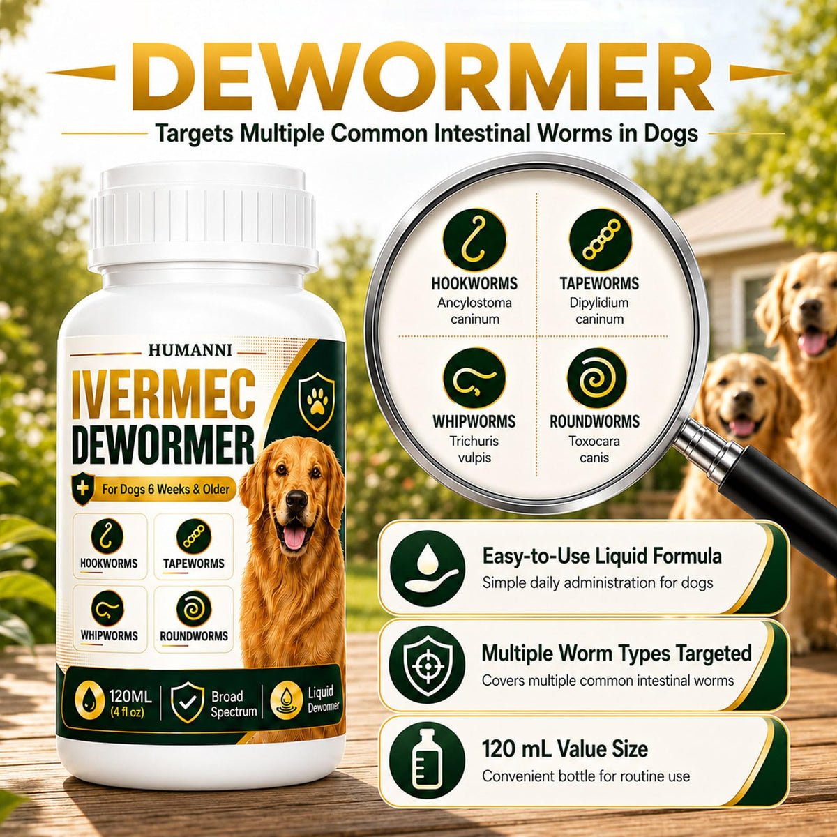 Liquid Broad Spectrum Dog Dewormer 120ml N5755