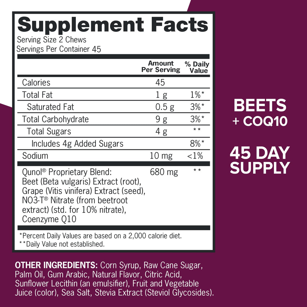 Beet Root Chews with CoQ10, 90ct S86764