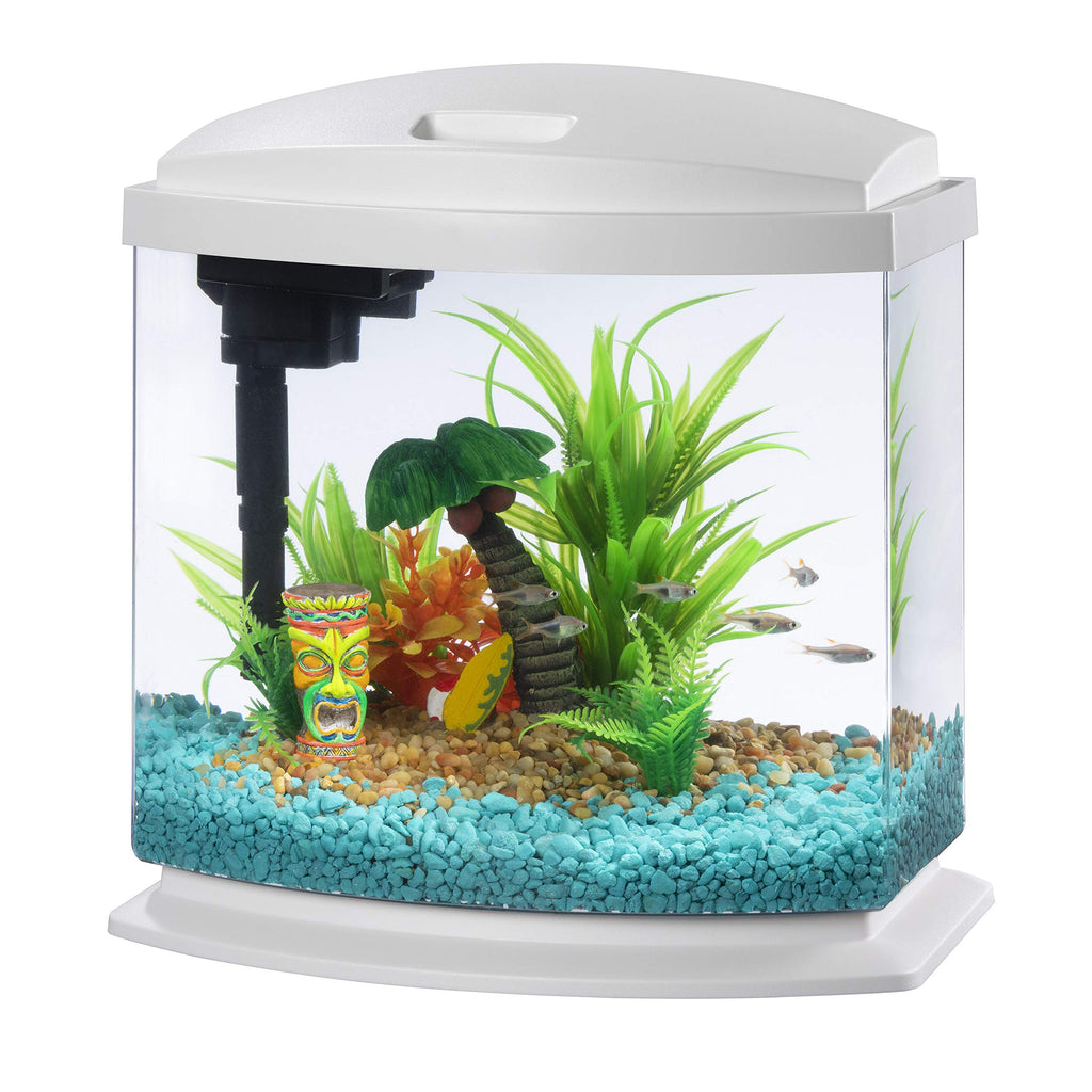 White 2.5 Gallon Aquarium Fish Tank Kit Y145