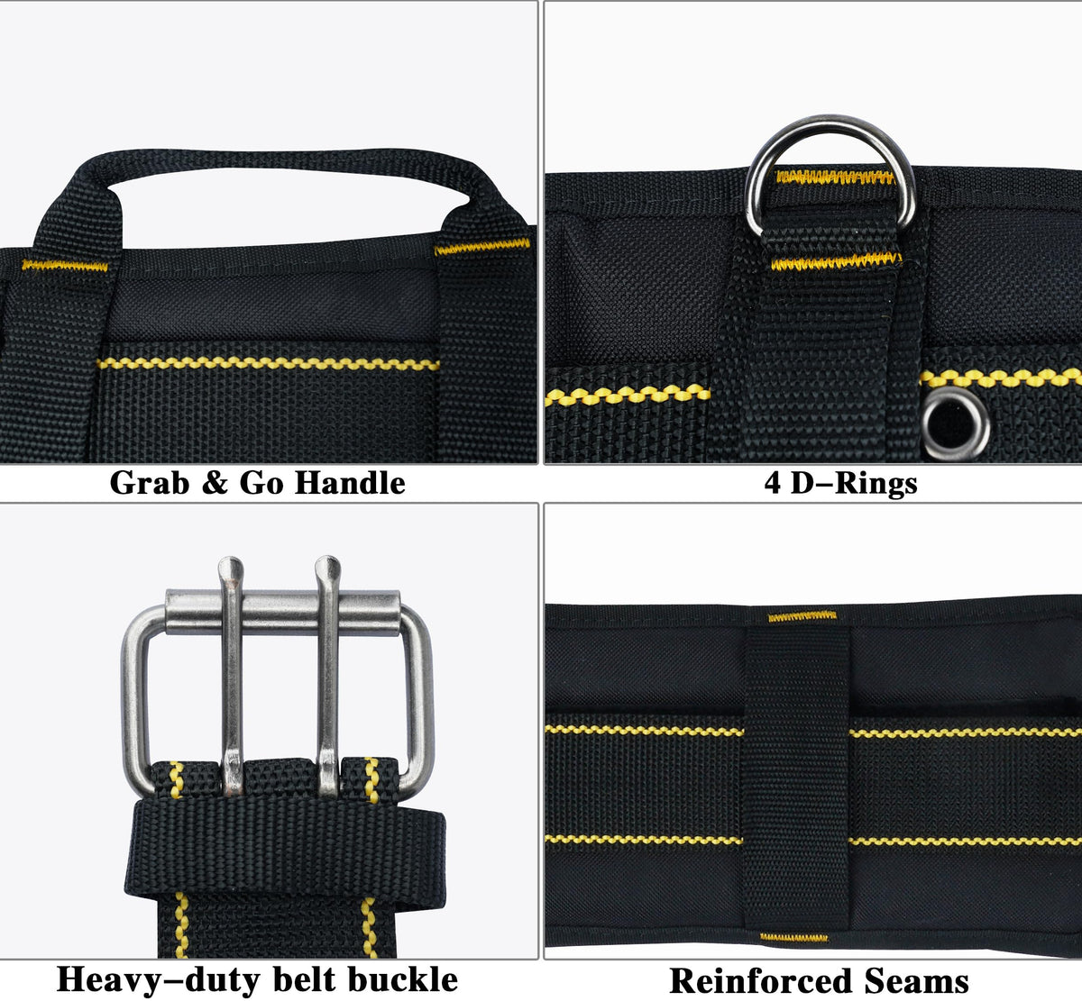 Padded Heavy Duty Work Belt with D Ring D7405