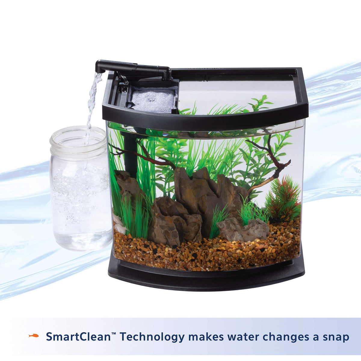 White 2.5 Gallon Aquarium Fish Tank Kit Y145