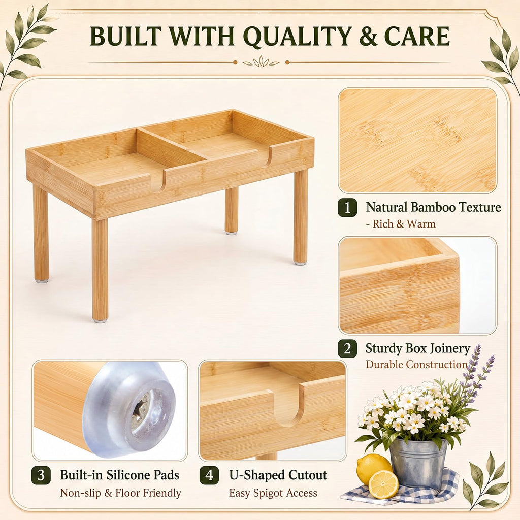 Bamboo Drink Dispenser Stand X3875
