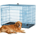 48 Inch Extra Large Double Door Folding Metal Dog Crate with Divider Panel M84040
