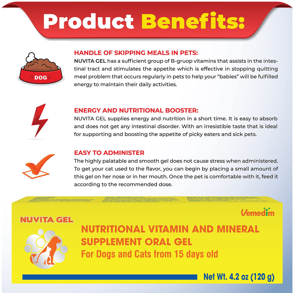 Nutritional Vitamin Gel for Dogs and Cats 4.2 oz O41436
