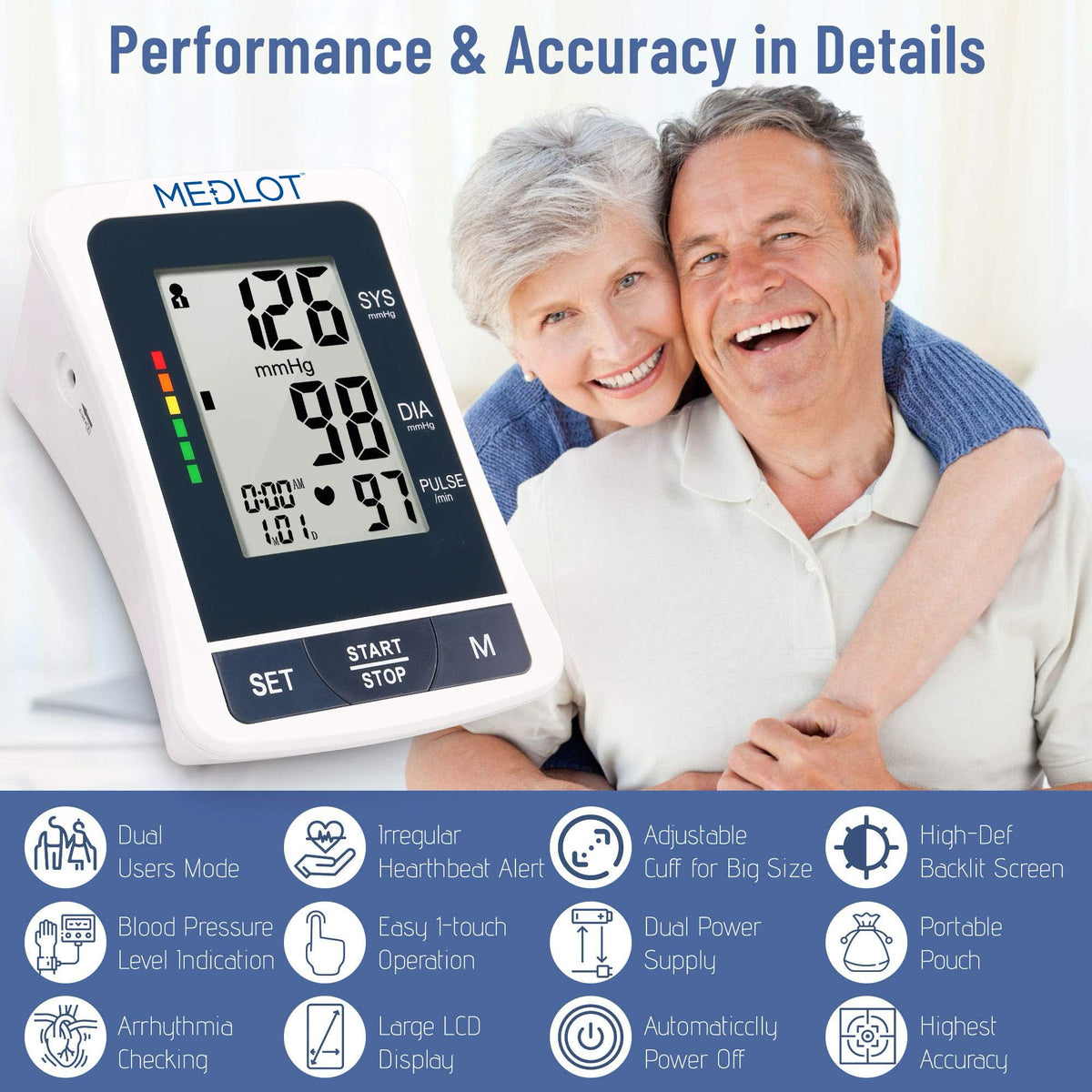 Automatic Upper Arm Blood Pressure Monitor with Large Cuff B760699