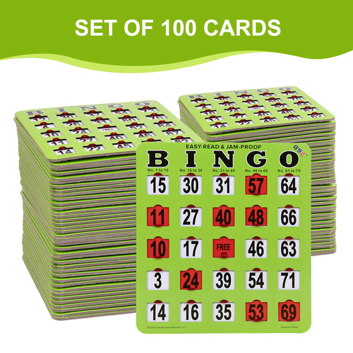 100-Pack Reusable Bingo Cards M173