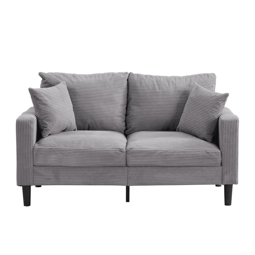 Light Gray 2-Seat Upholstered Loveseat Sofa E888197