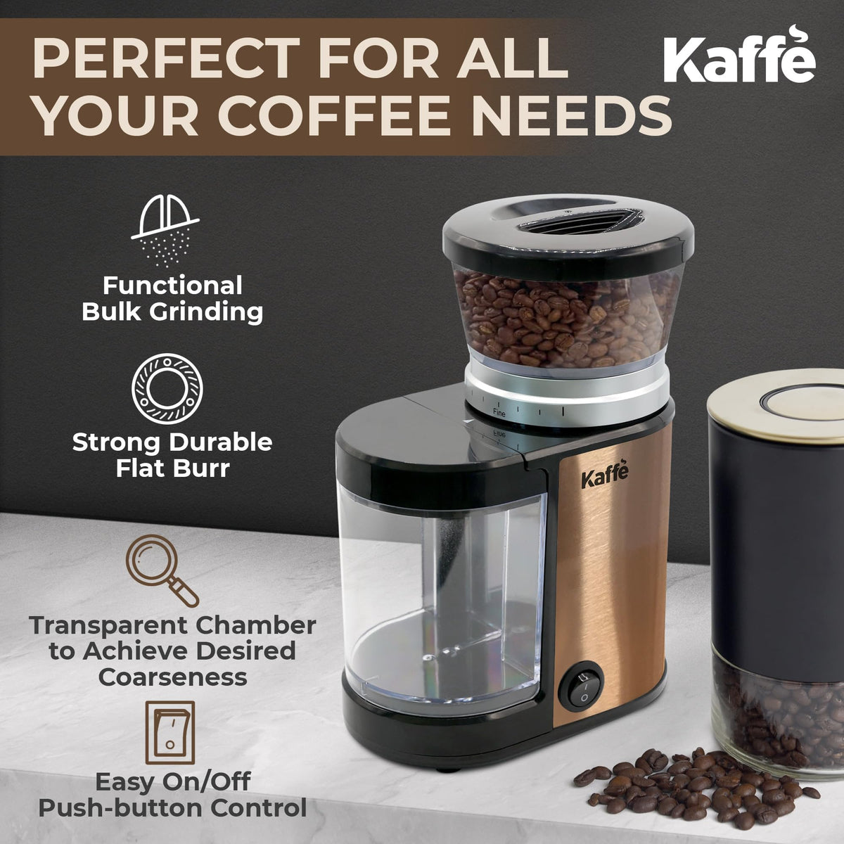 Electric Burr Coffee Grinder 5.5oz Adjustable R6381