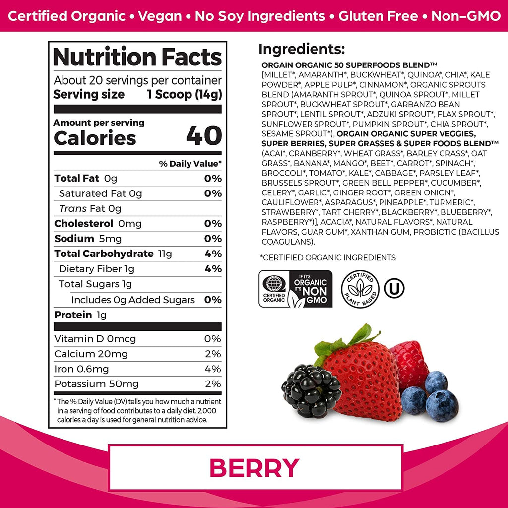 Organic Protein and Greens Powder K4288