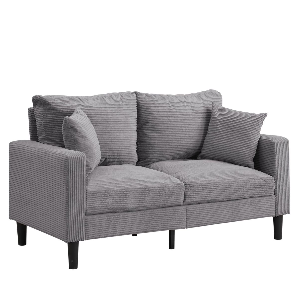 Light Gray 2-Seat Upholstered Loveseat Sofa E888197