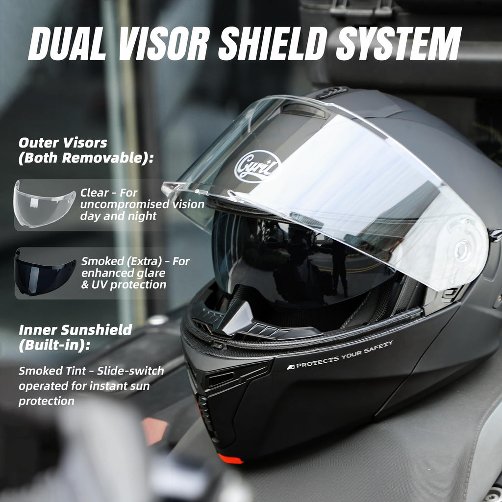 Modular Motorcycle Helmet DOT Approved N350