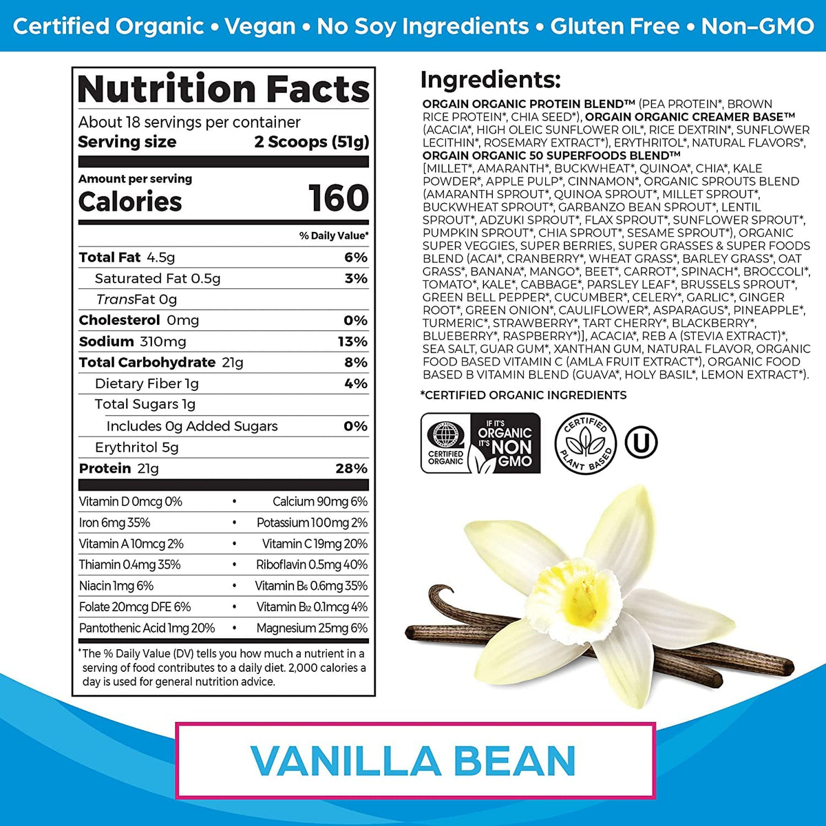Organic Protein and Greens Powder K4288