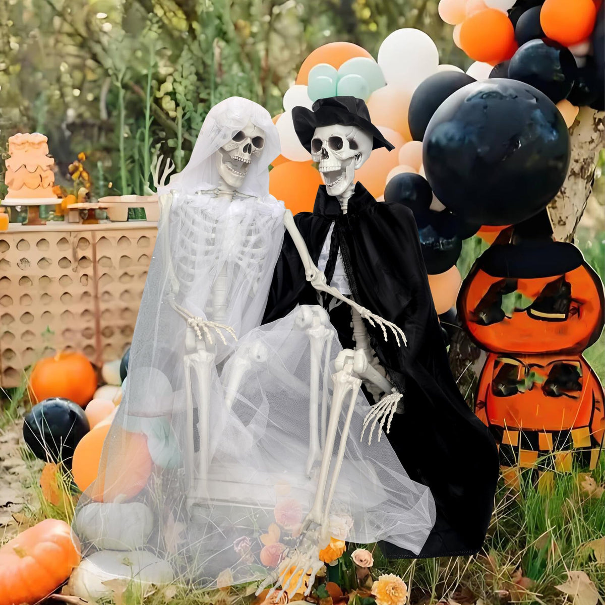 5.4Ft Life Size Skeletons with Stand M987568