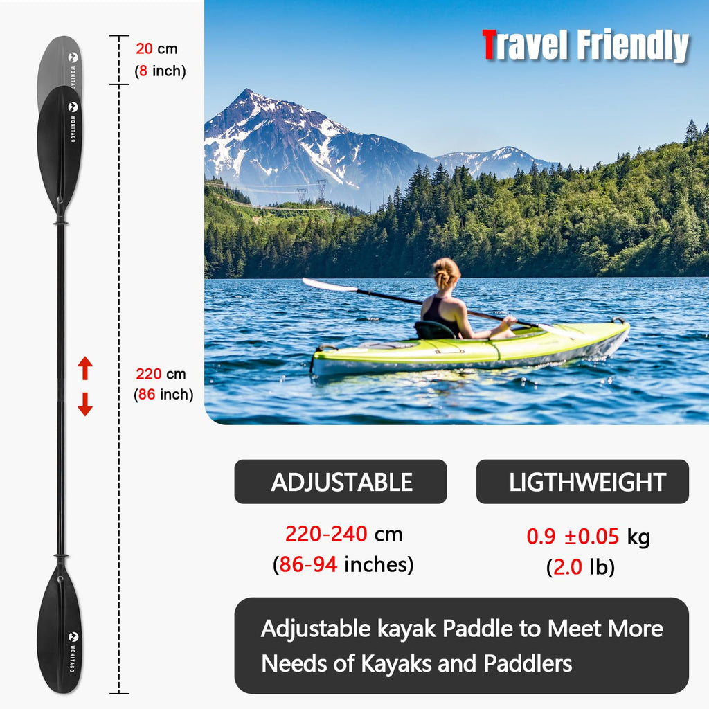 Adjustable Lightweight Carbon Fiber Kayak Paddle N8450