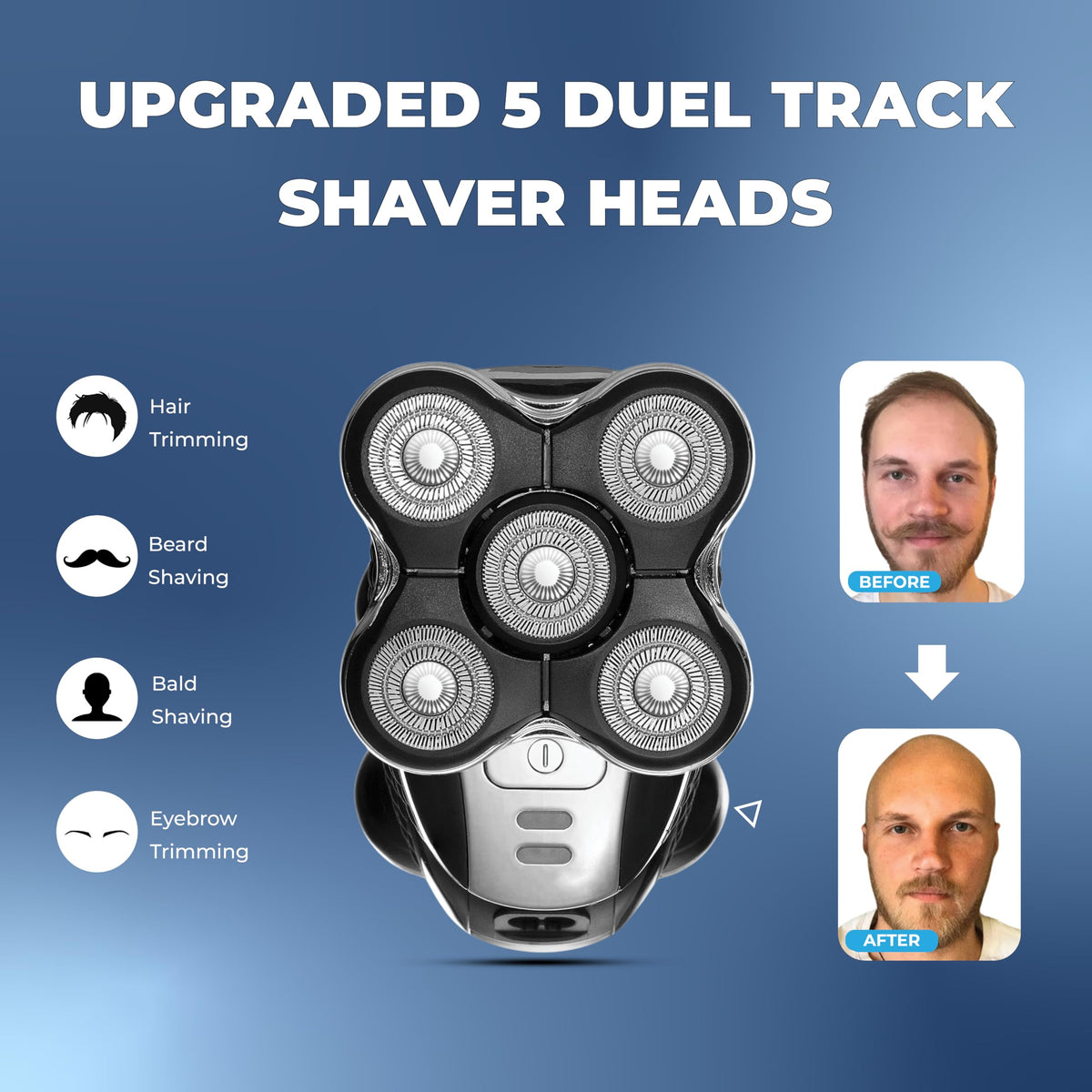 5 Pack Dual Track Shaver Replacement Blades P263499