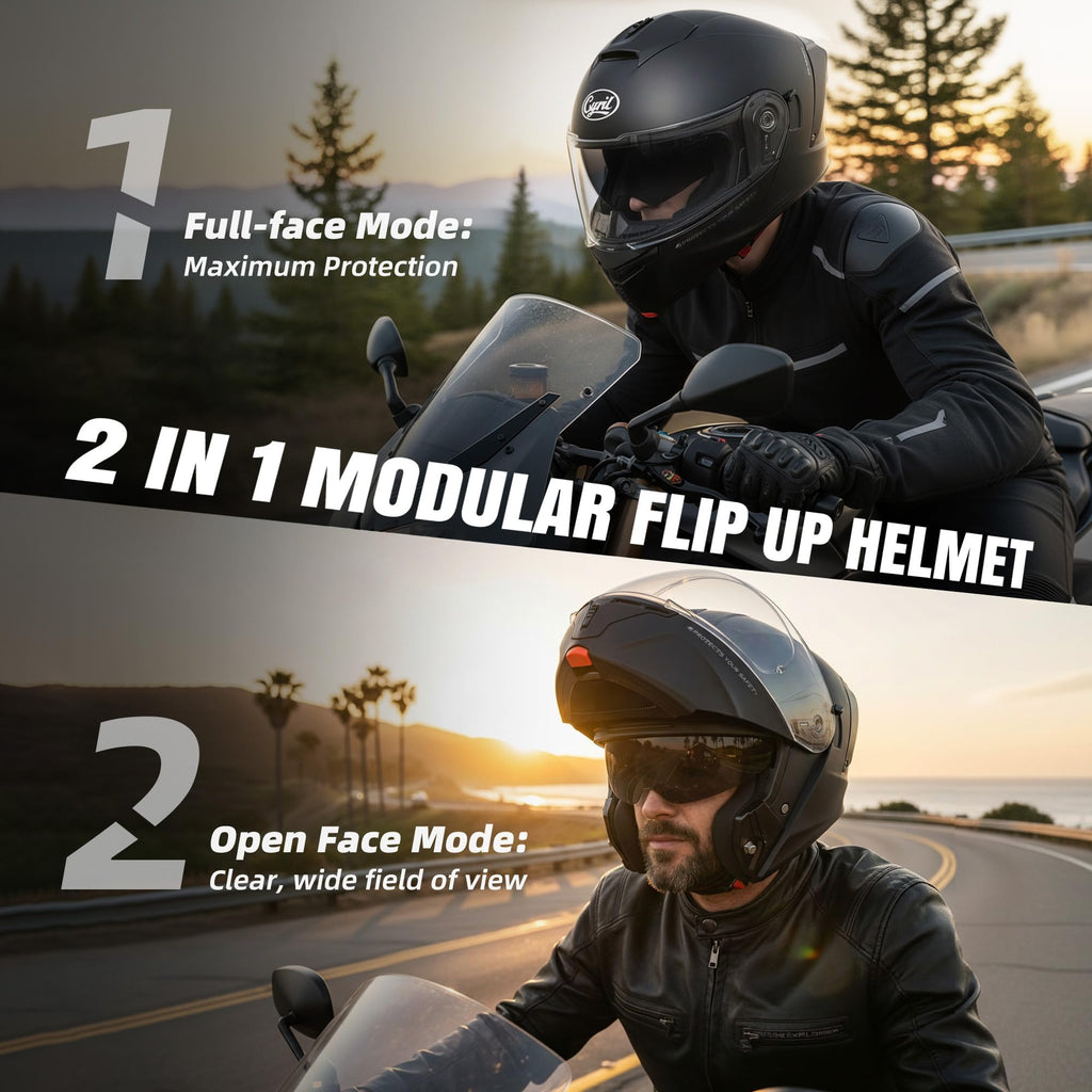Modular Motorcycle Helmet DOT Approved N350