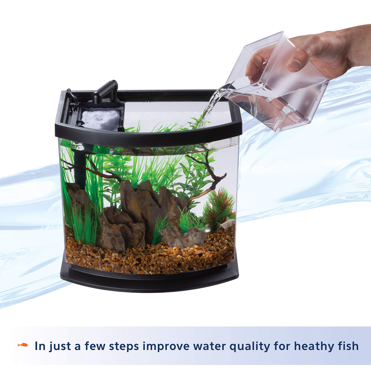 White 2.5 Gallon Aquarium Fish Tank Kit Y145