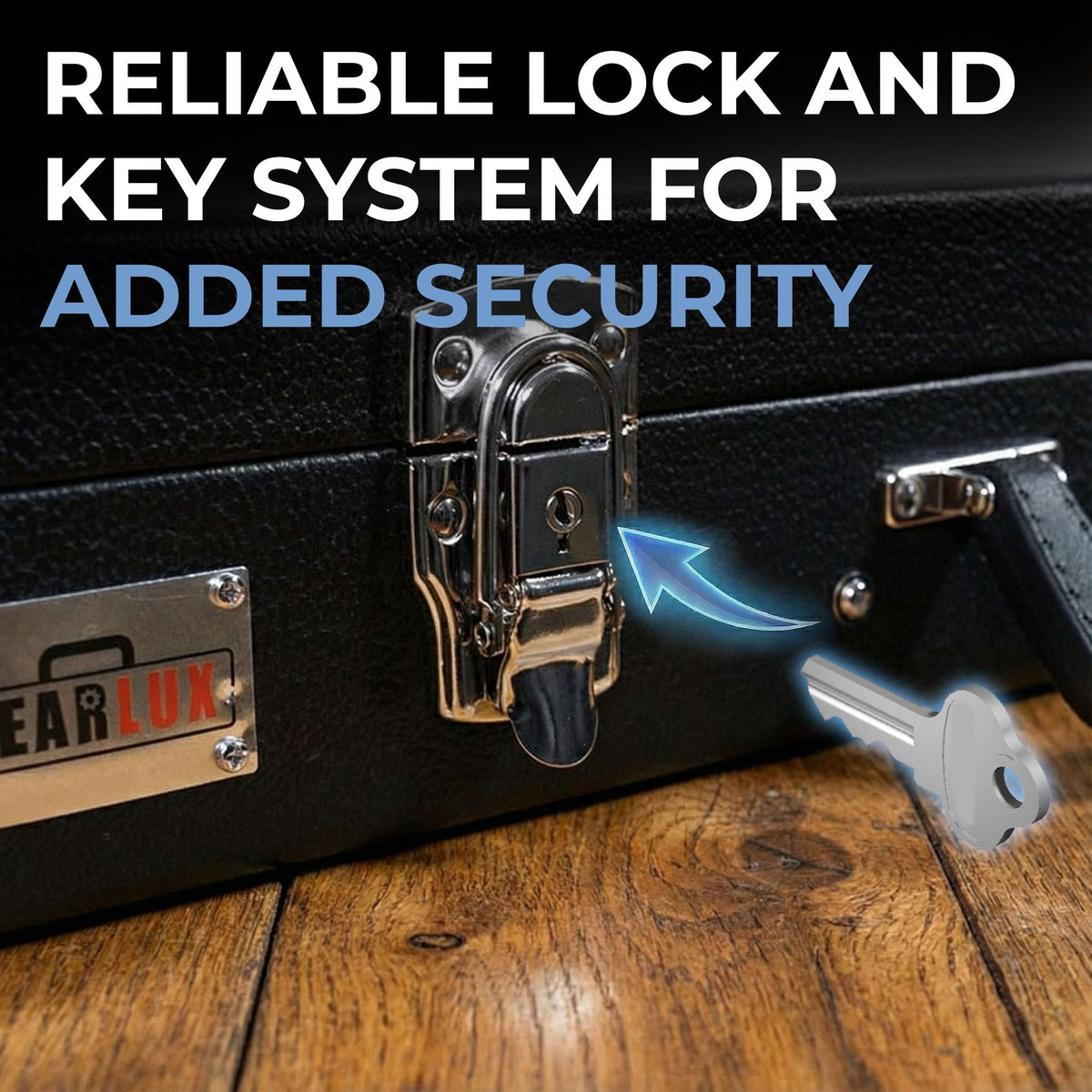 Black Bass Guitar Hard Case with Lock and Key P5826
