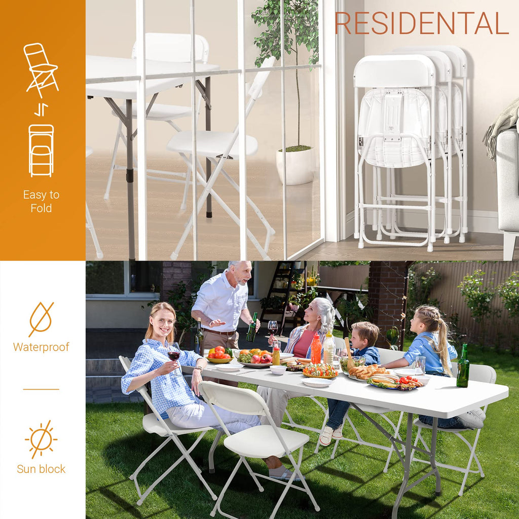 White 10 Pack Folding Chair U89909