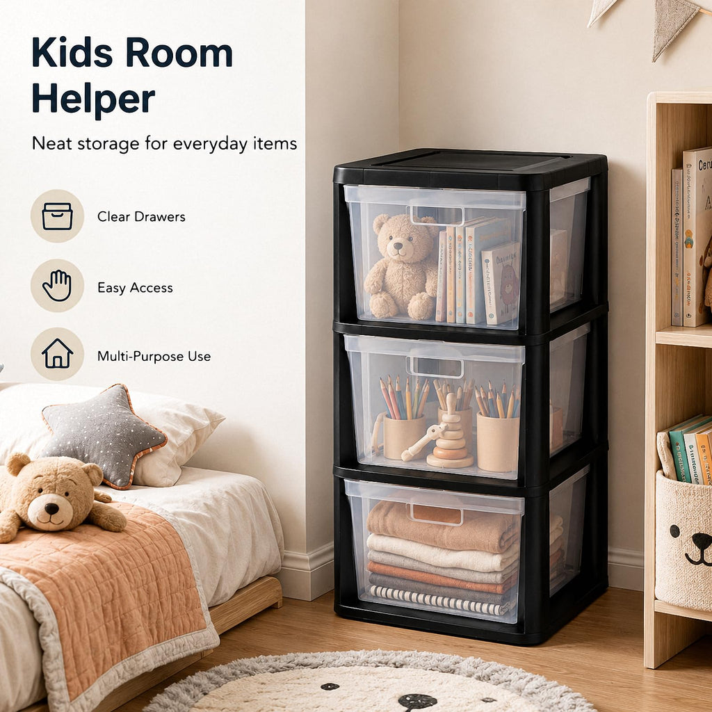 3-Drawer Plastic Storage Tower H1802