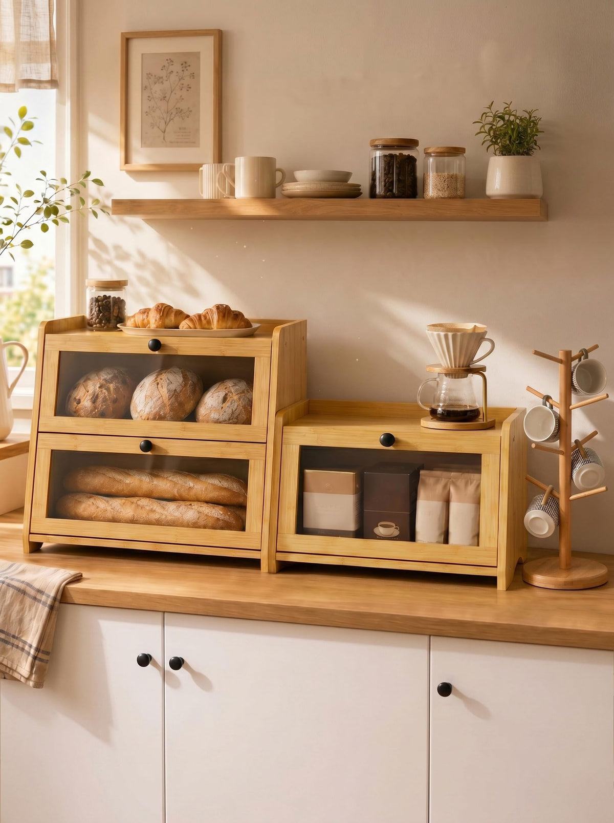 Bread Box with Top Shelf, 1 Tier R246124