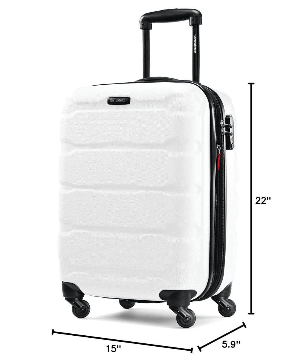Hardside Expandable Spinner Luggage Carry-On 20-Inch White Q3785