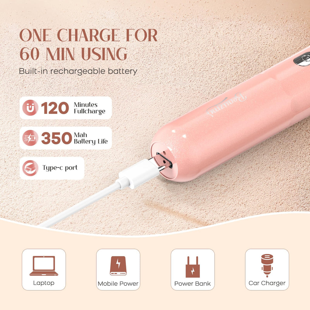 2-in-1 USB Rechargeable Electric Facial Hair Remover with LED Light O2844