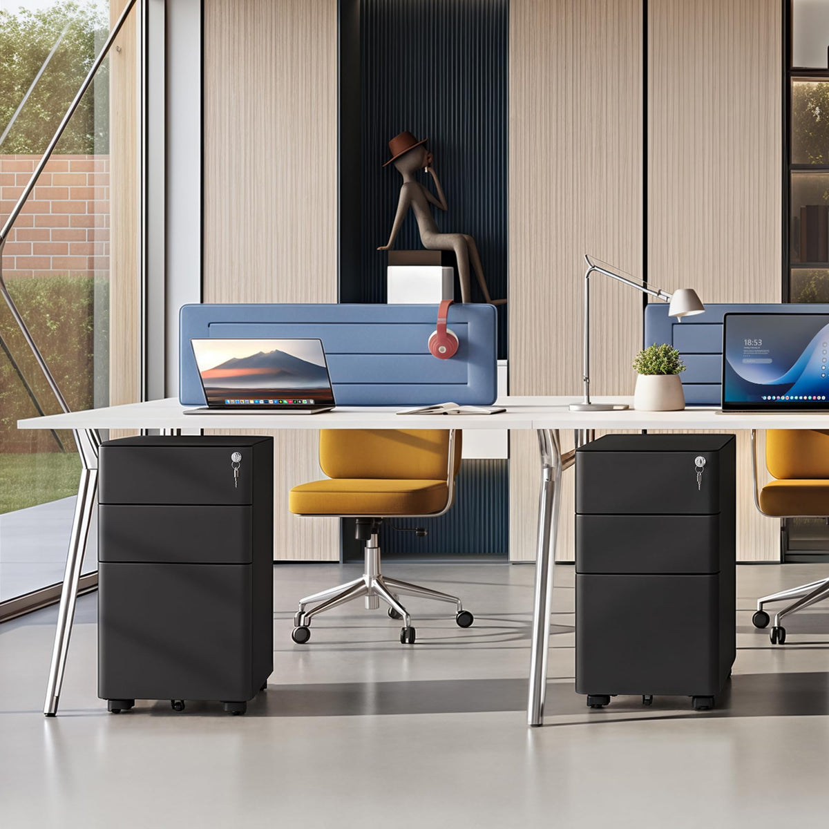 3 Drawer Mobile File Cabinet J570
