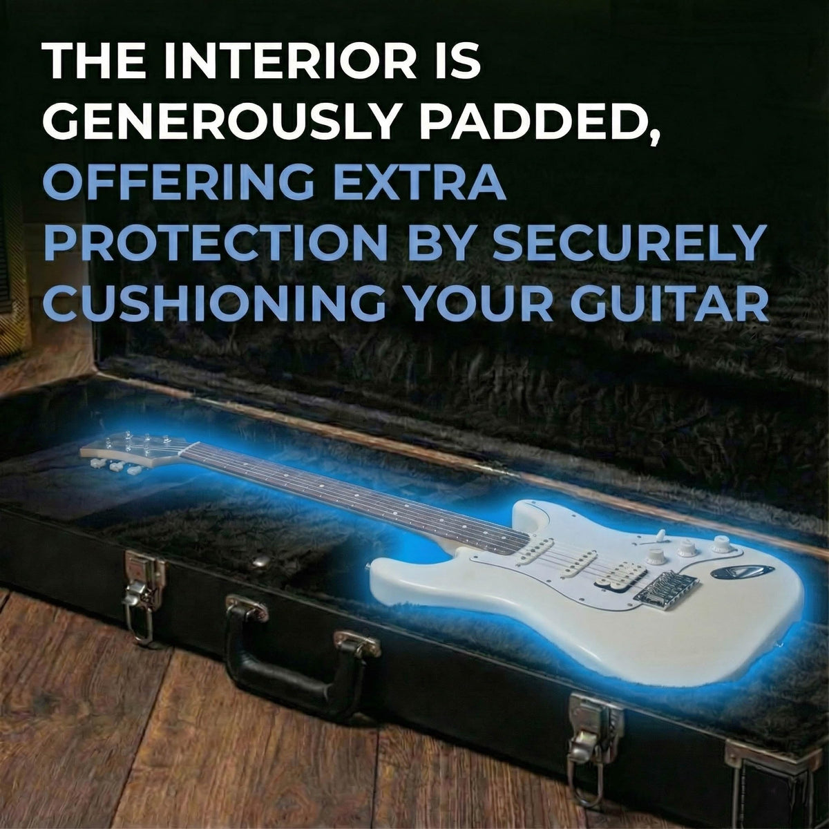 Black Bass Guitar Hard Case with Lock and Key P5826