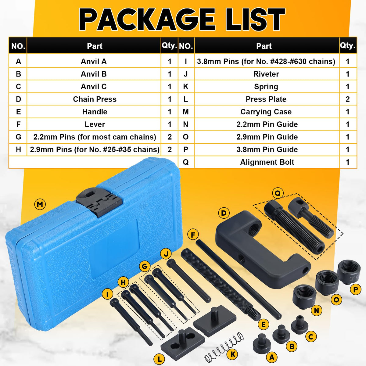 Motorcycle Chain Breaker Tool Kit Z33250