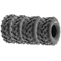 Set of 4 Off-Road ATV Tires 18x7-8 Front & 18x9.5-8 Rear 6 Ply Tubeless K84663