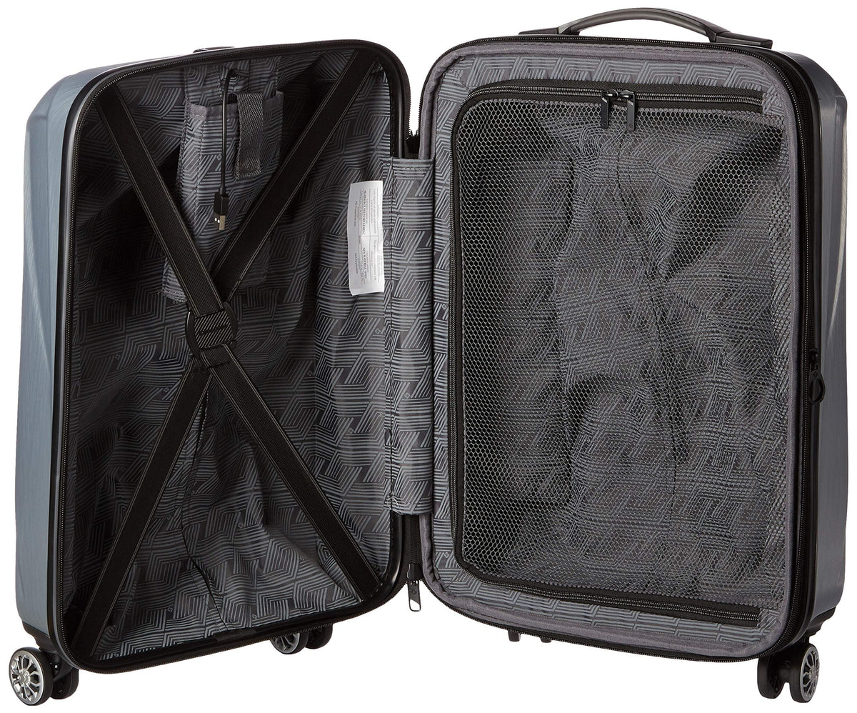 Hardside Expandable Spinner Luggage Silver Carry-On 20-Inch H33067