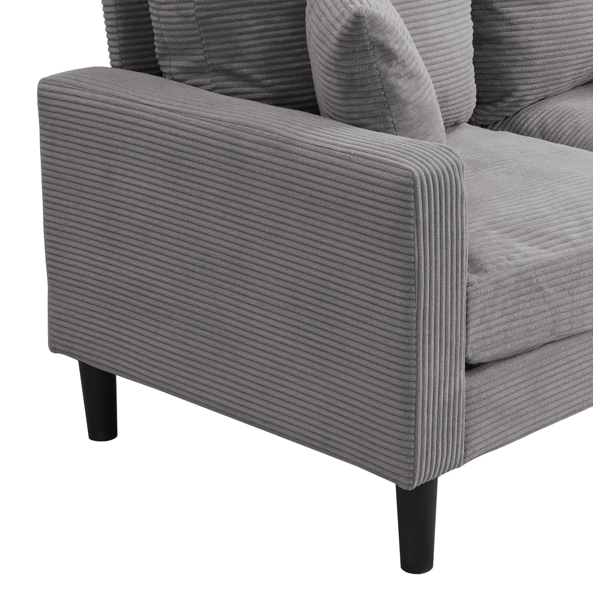 Light Gray 2-Seat Upholstered Loveseat Sofa E888197
