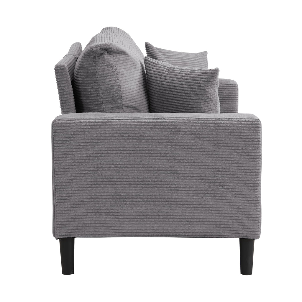 Light Gray 2-Seat Upholstered Loveseat Sofa E888197