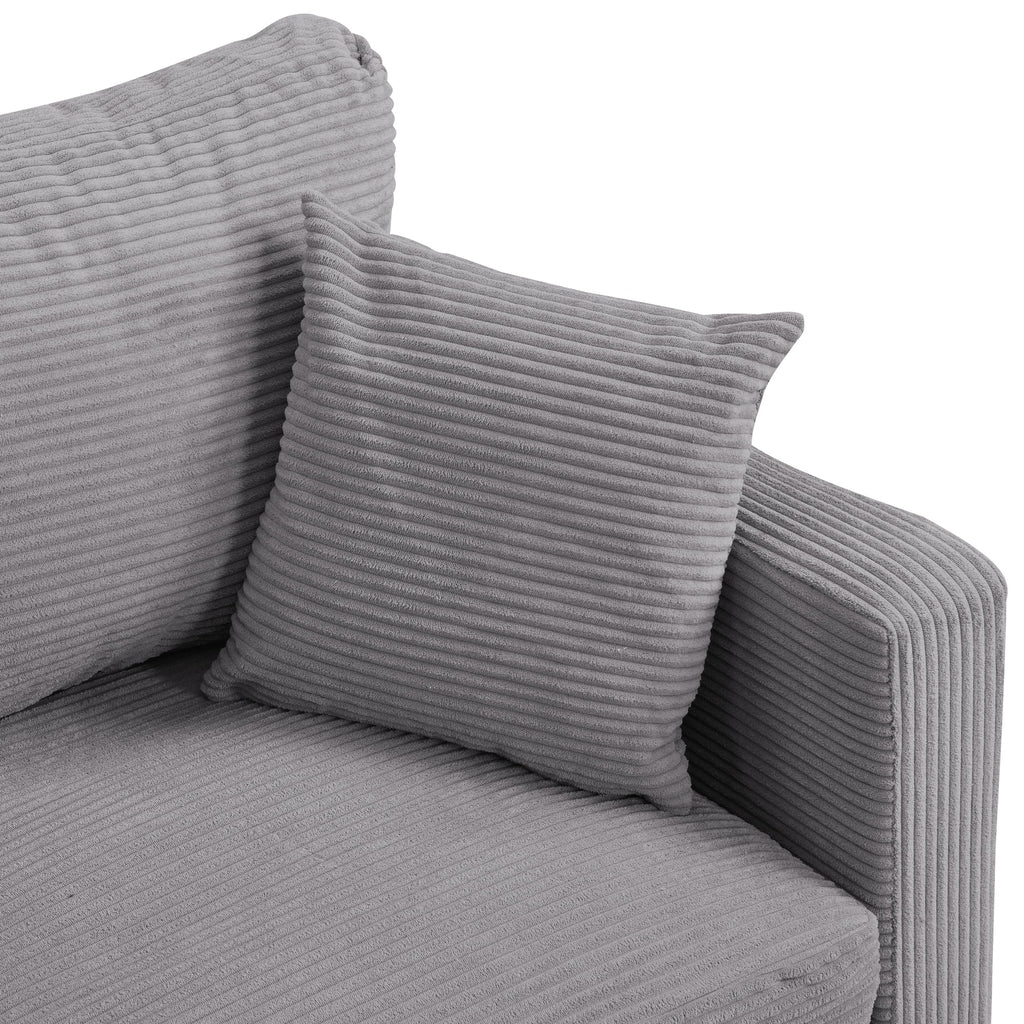 Light Gray 2-Seat Upholstered Loveseat Sofa E888197